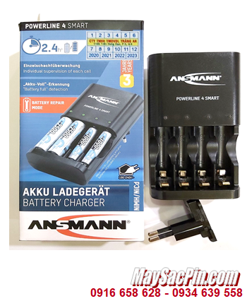 Ansman Power 4Smart; Máy sạc pin AA, AAA Ansman Powerline 4 Smart, sạc được 1-4 pin AA/AAA 